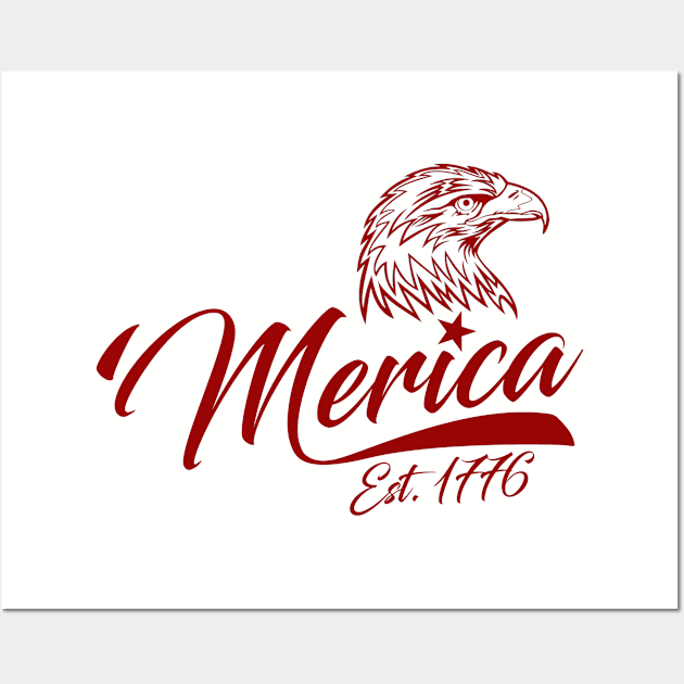 'Merica Est 1776 Wall Art by MikesTeez